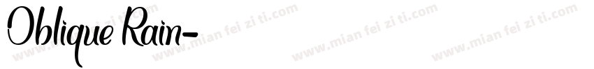 Oblique Rain字体转换